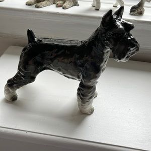 Schnauzer Porcelain Figurine